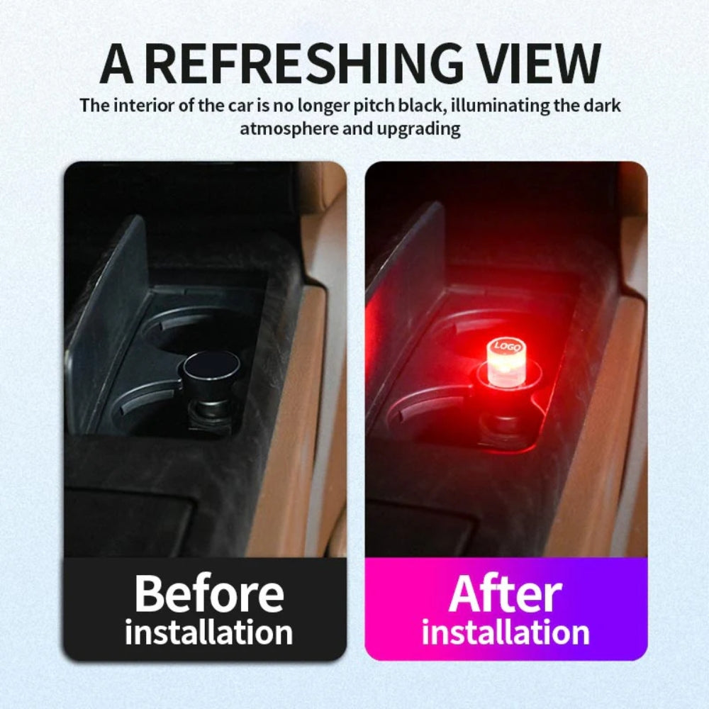 Dekorativní mini LED svítidlo s USB pro interiér automobilu