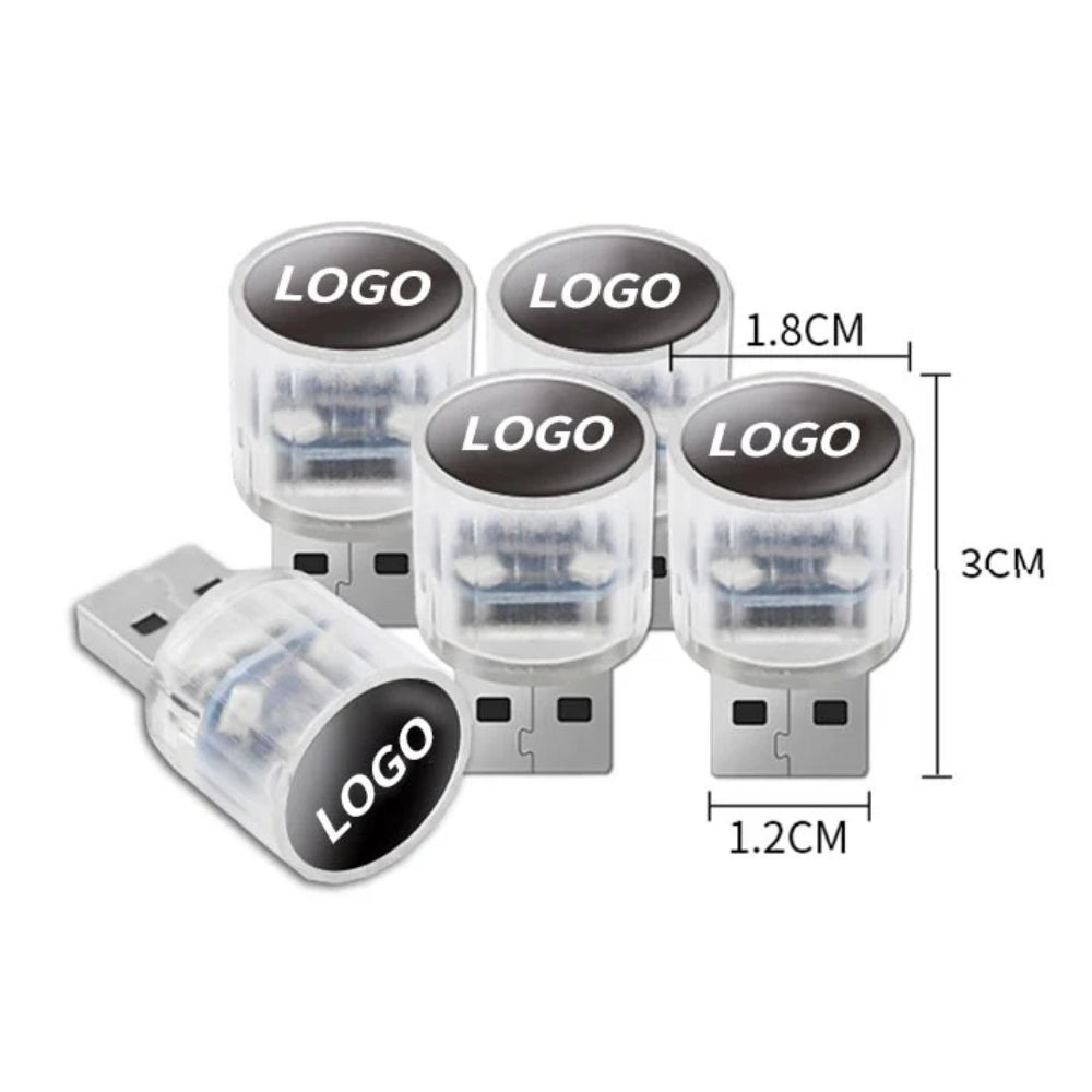 Dekorativní mini LED svítidlo s USB pro interiér automobilu