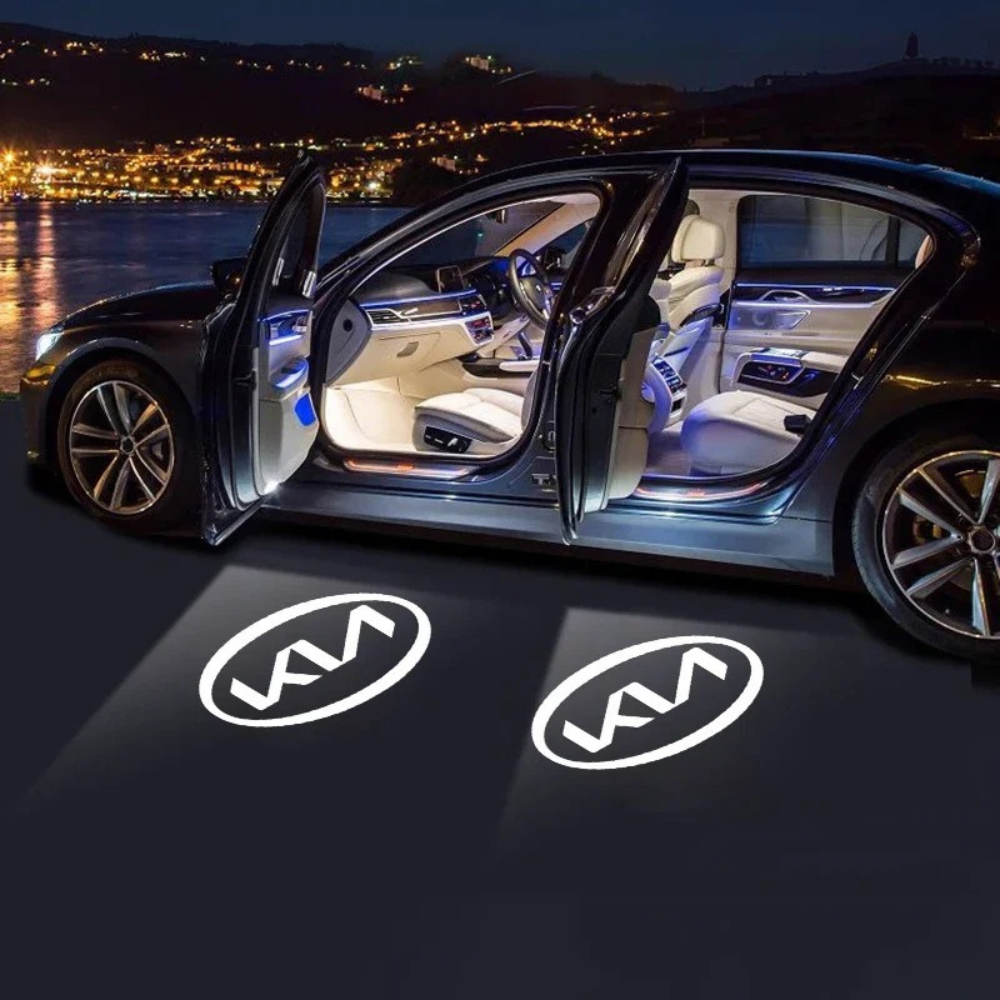 Snadno instalovatelný LED projektor do dveří automobilu (2 ks)